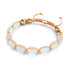 Pfirsich | Gold | Meerjungfrau Glaskiesel Makramee Armband